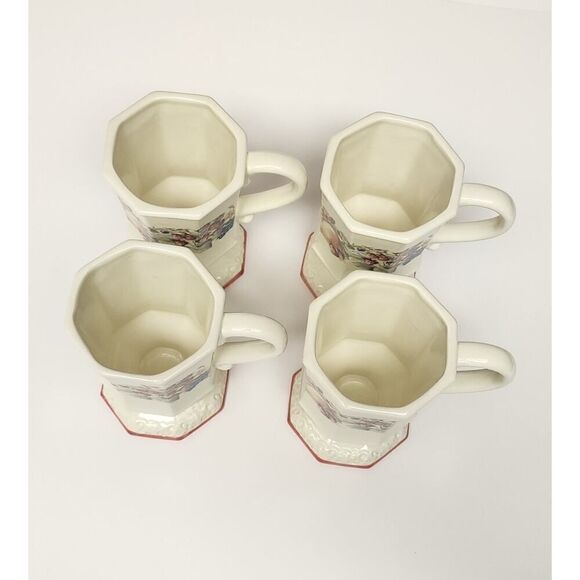 Avon Sweet Country Harvest Pedestal Mugs 5826938 Lots Of 4 - Picture 5 of 7